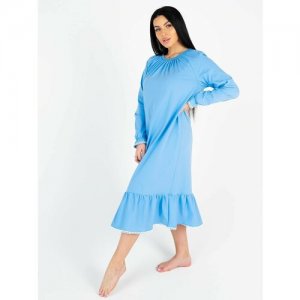 Сорочка , размер 48, голубой Трикотажные сезоны. Цвет: голубой