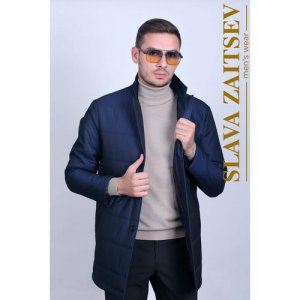 Мужская удлинённая куртка SLAVA ZAITSEV , (46), Синий. Цвет: синий