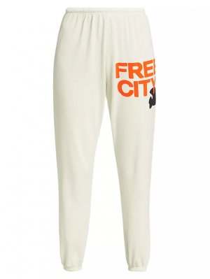 Спортивные брюки свободного кроя с логотипом Freecity, цвет creamy yum FREECITY