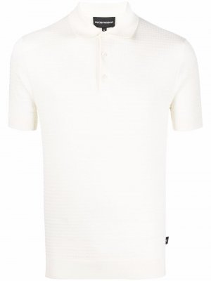 Рубашка поло с короткими рукавами Emporio Armani. Цвет: бежевый