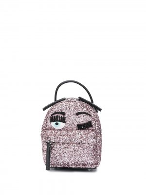Мини-рюкзак Flirting с блестками Chiara Ferragni. Цвет: розовый