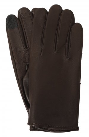 Кожаные перчатки Agnelle. Цвет: коричневый