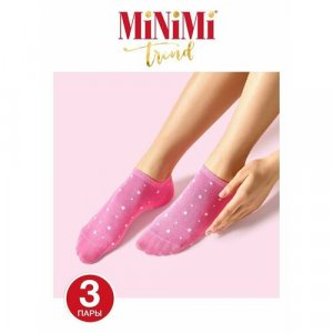 Носки , 3 пары, размер 35-38 (23-25), розовый MiNiMi. Цвет: розовый