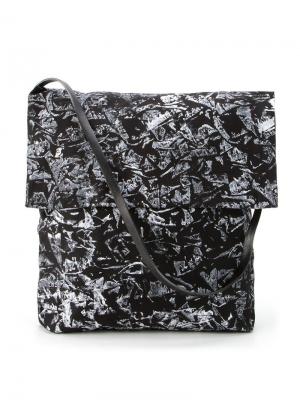 Abstract printed shoulder bag Uma. Цвет: чёрный