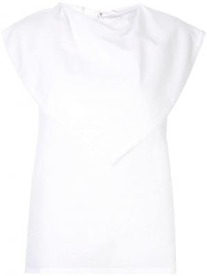 Блузка с большим воротником Atlantique Ascoli. Цвет: белый
