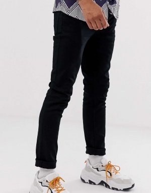 Черные эластичные джинсы скинни Topman