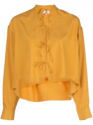 Куртка-рубашка с завязками FUNG LAN AND CO.. Цвет: желтый