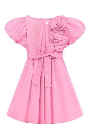 Хлопковое платье Blumarine. Цвет: розовый