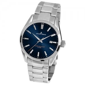 Наручные часы JACQUES LEMANS Classic, синий, серебряный. Цвет: серебристый