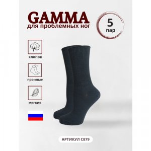 Носки , 5 пар, размер 23-25, серый ГАММА. Цвет: серый/темно-серый