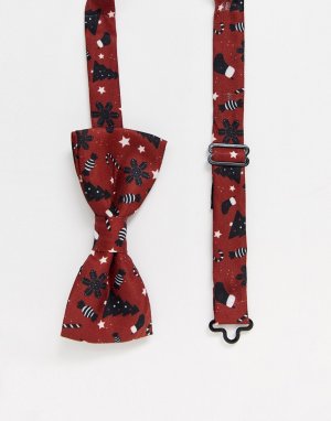 Новогодний галстук-бабочка -Красный Only & Sons