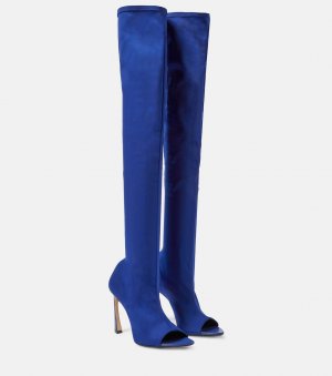 Ботинки выше колена с открытым носком , фиолетовый Victoria Beckham