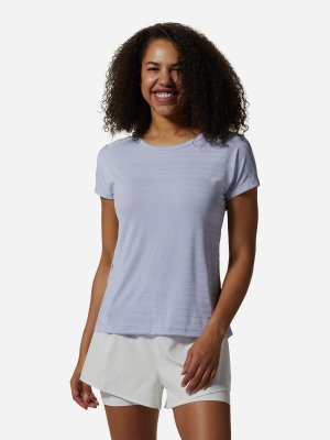 Футболка женская Mighty Stripe Short Sleeve T, Фиолетовый Mountain Hardwear. Цвет: фиолетовый