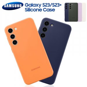 Оригинальный жидкий силиконовый чехол для GALAXY S23 + Plus 5G, мягкий противоударный телефона Samsung