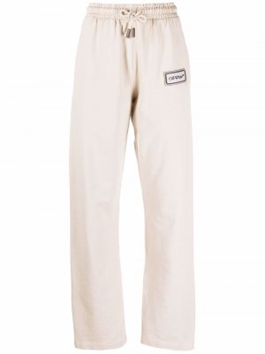 Спортивные брюки с нашивкой-логотипом Off-White. Цвет: бежевый