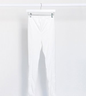 Белые узкие брюки с разрезами -Белый Fashionkilla Maternity