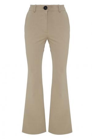 Расклешенные брюки Kuraga. Цвет: зеленый