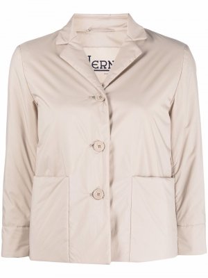 Single-breasted cropped jacket Herno. Цвет: бежевый