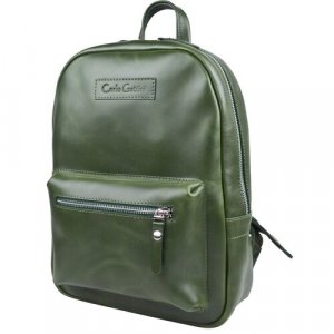 Рюкзак , натуральная кожа, внутренний карман, зеленый Carlo Gattini. Цвет: зеленый