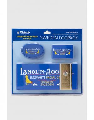 Мыло-маска для лица и мыльница Lanolin-Agg-Tval 7x50gr Victoria Soap. Цвет: multicolor