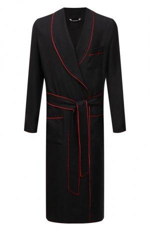 Шелковый халат Dolce & Gabbana. Цвет: чёрный