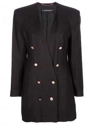 Двубортный удлинённый пиджак Louis Feraud Pre-Owned. Цвет: черный