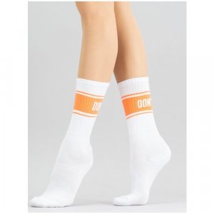 Носки , размер 39-40, оранжевый, белый Giulia. Цвет: оранжевый/белый