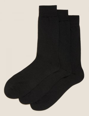 3 пары носков из мериносовой шерсти , черный Marks & Spencer