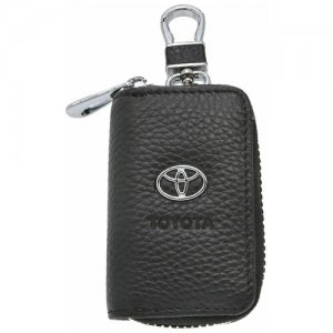 Ключница брелок Toyota (Тойота) , для авто, ключей, натуральная кожа, металл Forall