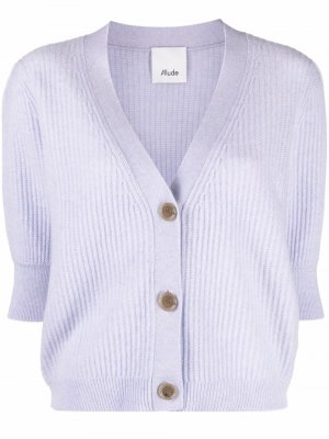 Short-sleeve knitted cardigan Allude. Цвет: фиолетовый