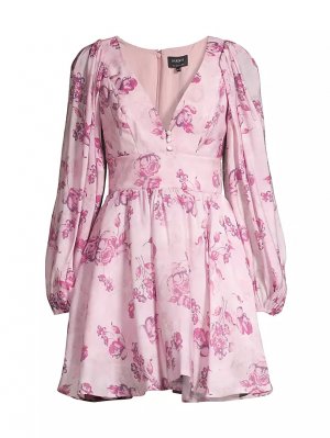 Мини-платье Eva с цветочным принтом , цвет pink floral Bardot