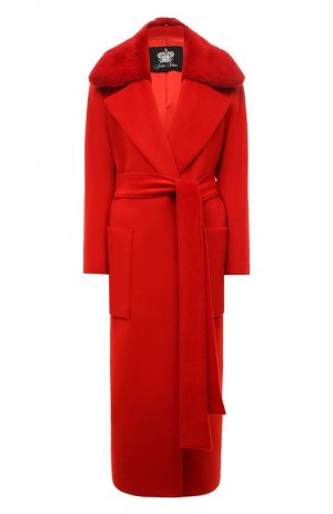 Кашемировое пальто Julia Dilua. Цвет: красный