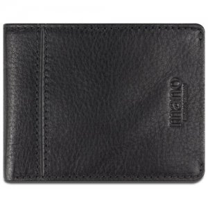 Бумажник Don Montez, натуральная кожа в черном цвете, 11 х 8,4 см Mano. Цвет: черный