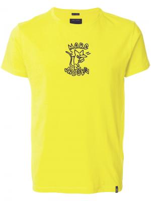 Футболка с принтом-логотипом Marc Jacobs. Цвет: жёлтый и оранжевый