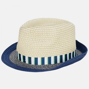 Шляпа , размер 56, синий, бежевый Mayoral. Цвет: синий/бежевый-синий/бежевый