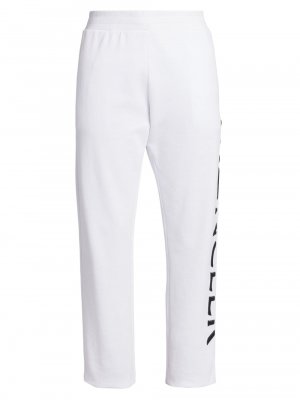 Хлопковые спортивные штаны с логотипом , белый Moncler