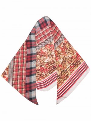 Шелковый платок с принтом Pierre-Louis Mascia. Цвет: коричневый