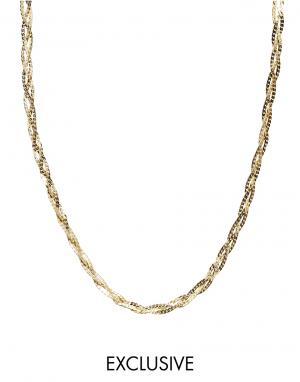 Ожерелье из цепочки-змейки Susan Caplan Vintage эксклюзивно для ASOS. Цвет: золотой
