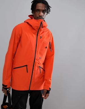Оранжевая легкая лыжная куртка Bec J Peak Performance. Цвет: оранжевый