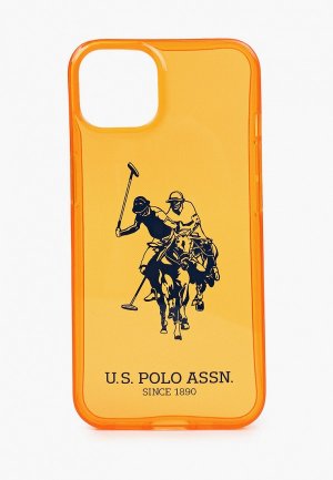 Чехол для iPhone U.S. Polo Assn. 13 TPU FLUO Logo Big horse Hard Orange. Цвет: оранжевый