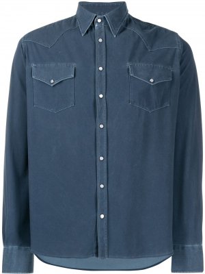 Джинсовая рубашка RRD. Цвет: синий