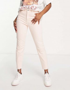 Светло-розовые прямые джинсы Brenda Vero Moda