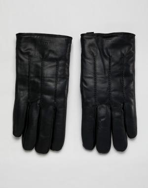 Кожаные перчатки -Черный Ted Baker