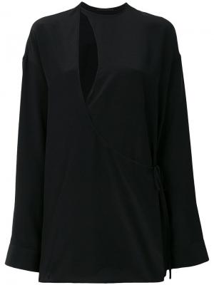 Блузка-кимоно свободного кроя Haider Ackermann. Цвет: черный