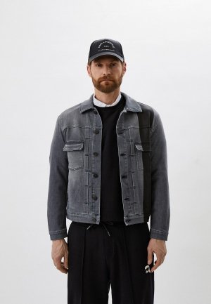 Куртка джинсовая Karl Lagerfeld. Цвет: серый