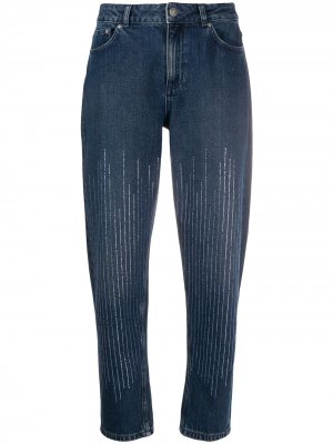 Укороченные джинсы с завышенной талией Escada. Цвет: синий