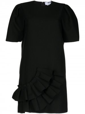 Платье с короткими рукавами и оборками MSGM. Цвет: черный