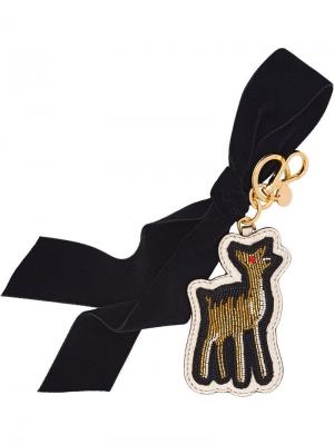 Брелок для ключей в форме оленя Miu. Цвет: черный