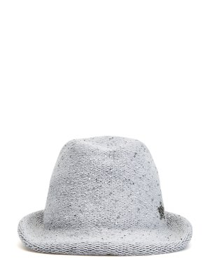 Шляпа из шерсти и кашемира с вплетенными пайетками LORENA ANTONIAZZI. Цвет: серый