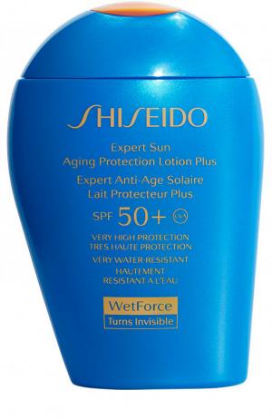Солнцезащитный антивозрастной лосьон Expert Sun SPF50 Shiseido. Цвет: бесцветный